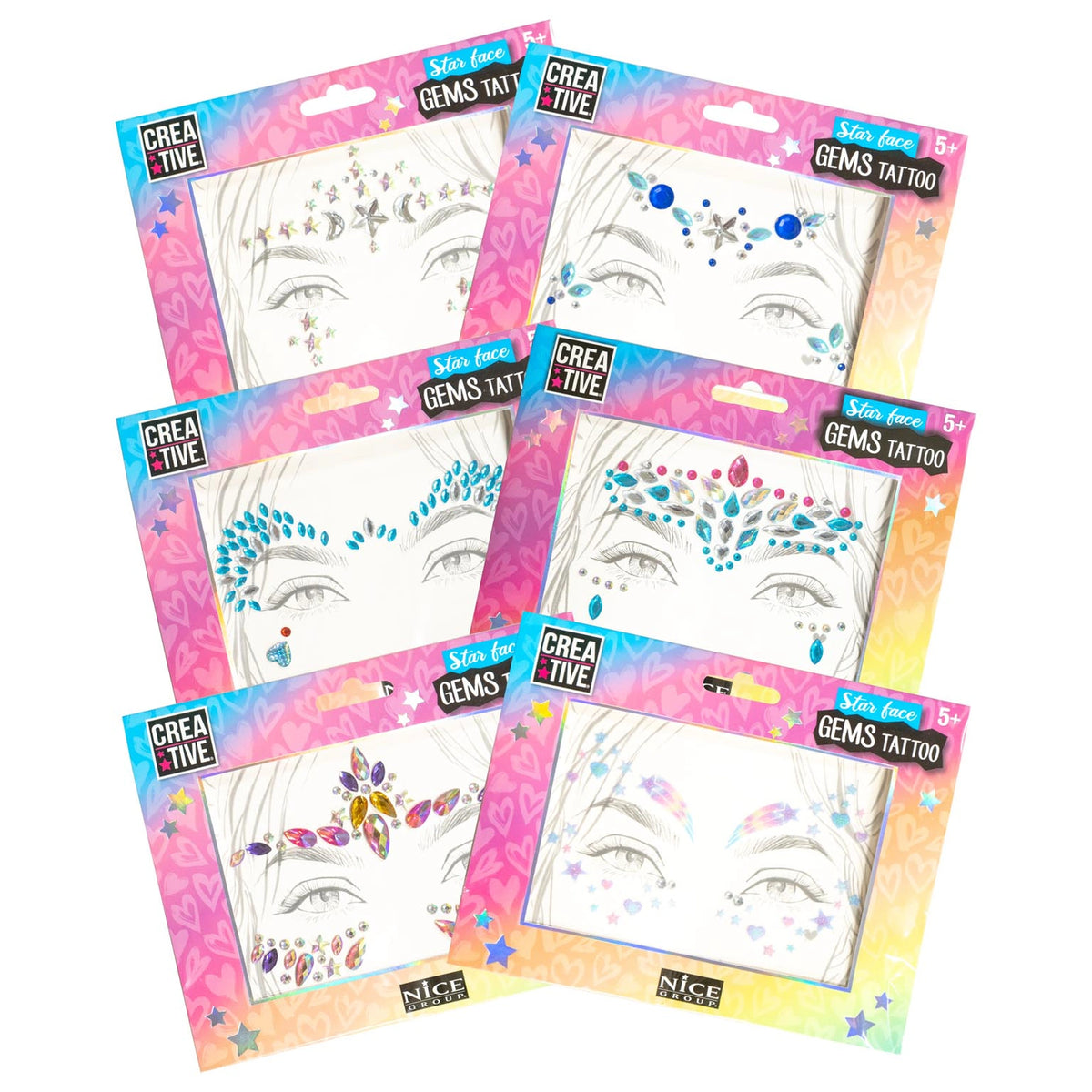 Nice - Kreativ - Star Face Gems Pack - Makeup
