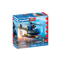 PLAYMOBIL - Polizeihubschrauber - City Action - +4 - 72080 - 80772080