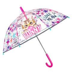 Perletti - Rain Umbrellas - Funny Cat Dome Umbrella - 3-6 Years - Windproof