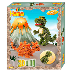Pet Hama Bügelperlen Set - 3D Dino 2500 Stück.