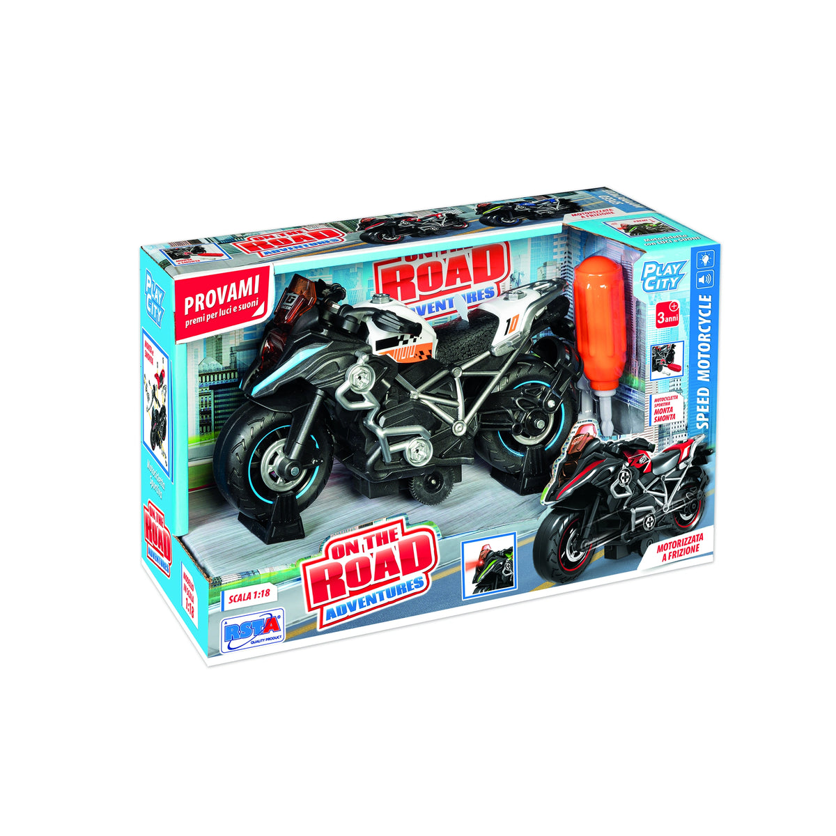 RS Tots - Abenteuer auf der Straße Spielstadt Geschwindigkeitsmotorrad Spielzeuge