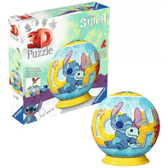 Ravensburger - 3D-Puzzle-Ball-Disney-Stitch-Action-Spielzeugfiguren