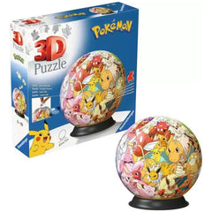 Ravensburger - 3D-Puzzle-Ball-Pokemon-Kanto-Region-Action-Spielzeug-Figuren