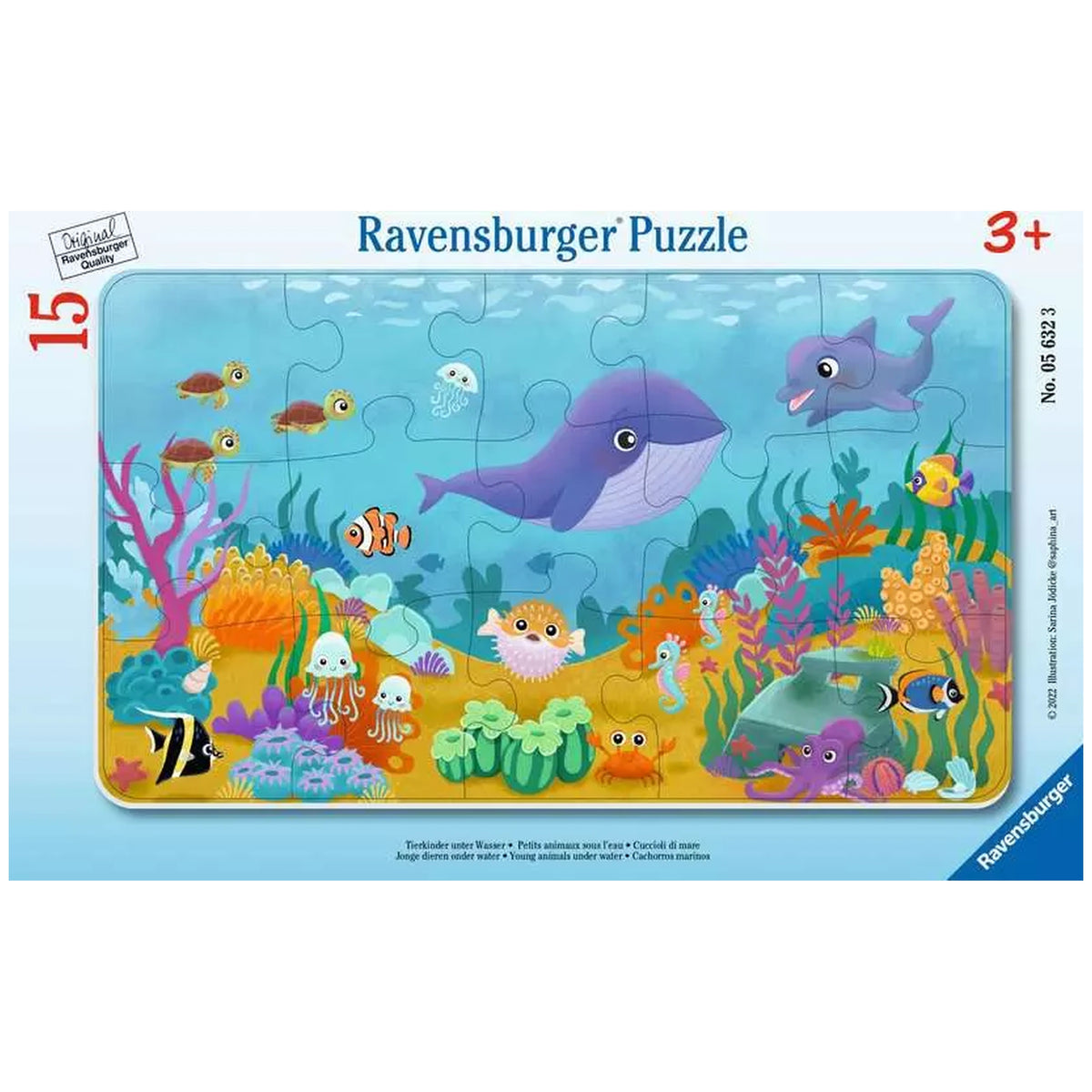 Ravensburger - Tiere Unter Wasser - 15 Teile - Puzzles