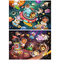 Ravensburger - Animals In Space - 2x12 Pieces - Puzzles