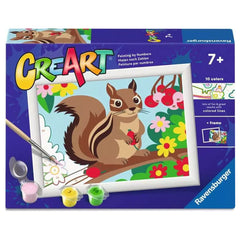 Ravensburger - Arts Crafts - CreArt Lively Squirrel Painting Kit - 7 Years - Creativity Development