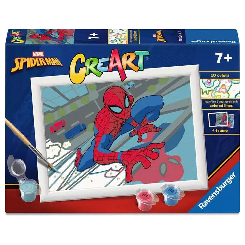 Ravensburger - Basteln & Malen - CreArt Spider-Man Malset - 7 Jahre - Kreativitätsentwicklung