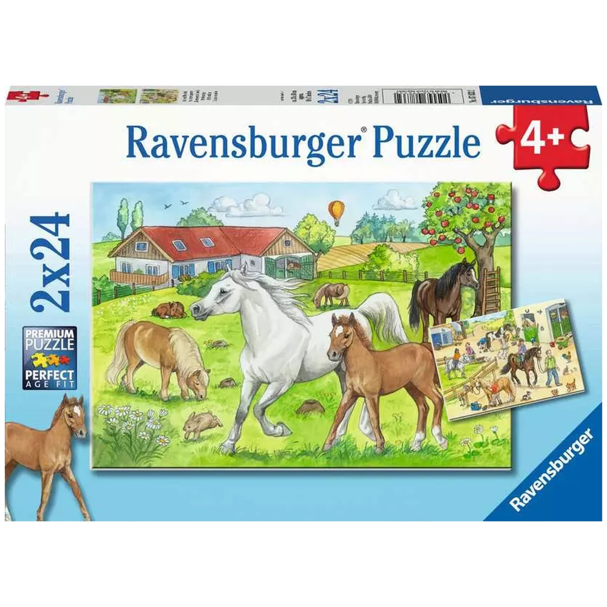Ravensburger - At The Horse Farm - 2x24 Pieces - Puzzles