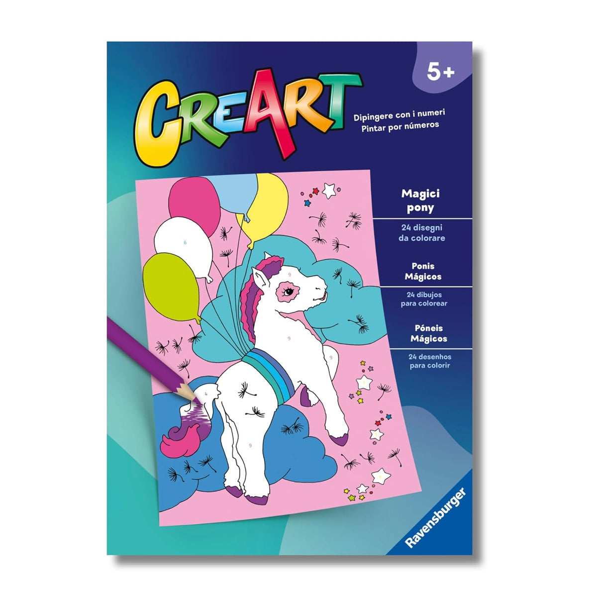 Ravensburger - CreArt-Creative-Colouring-Book-Magic-Ponies - Arts-Crafts