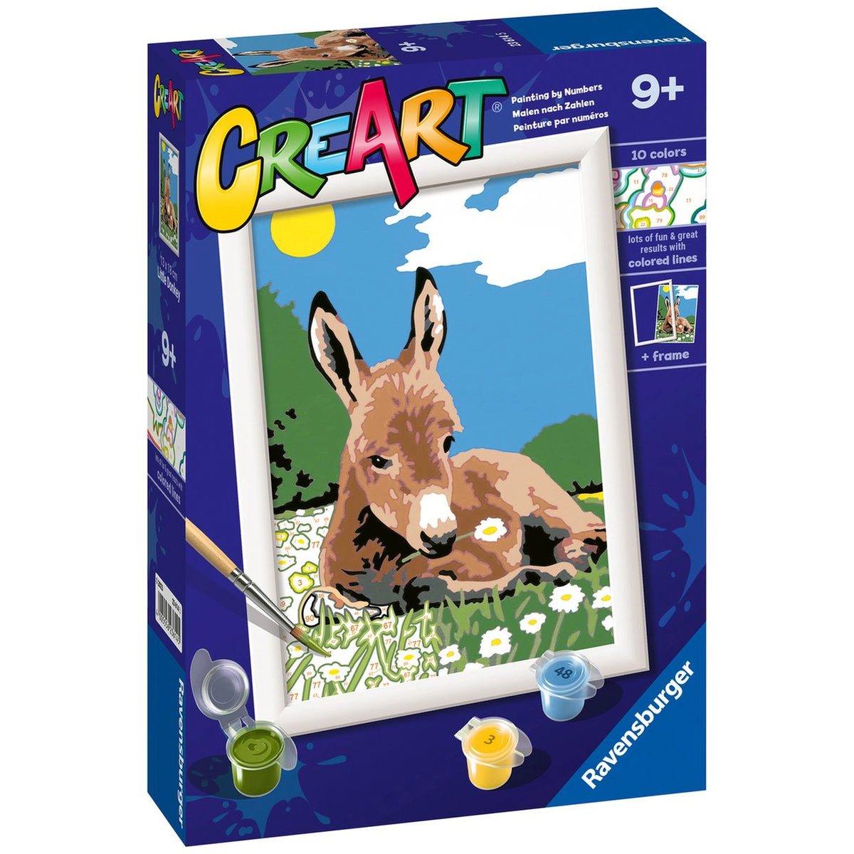 Ravensburger - Creart Little Donkey - Painting By Numbers - Arts & Crafts