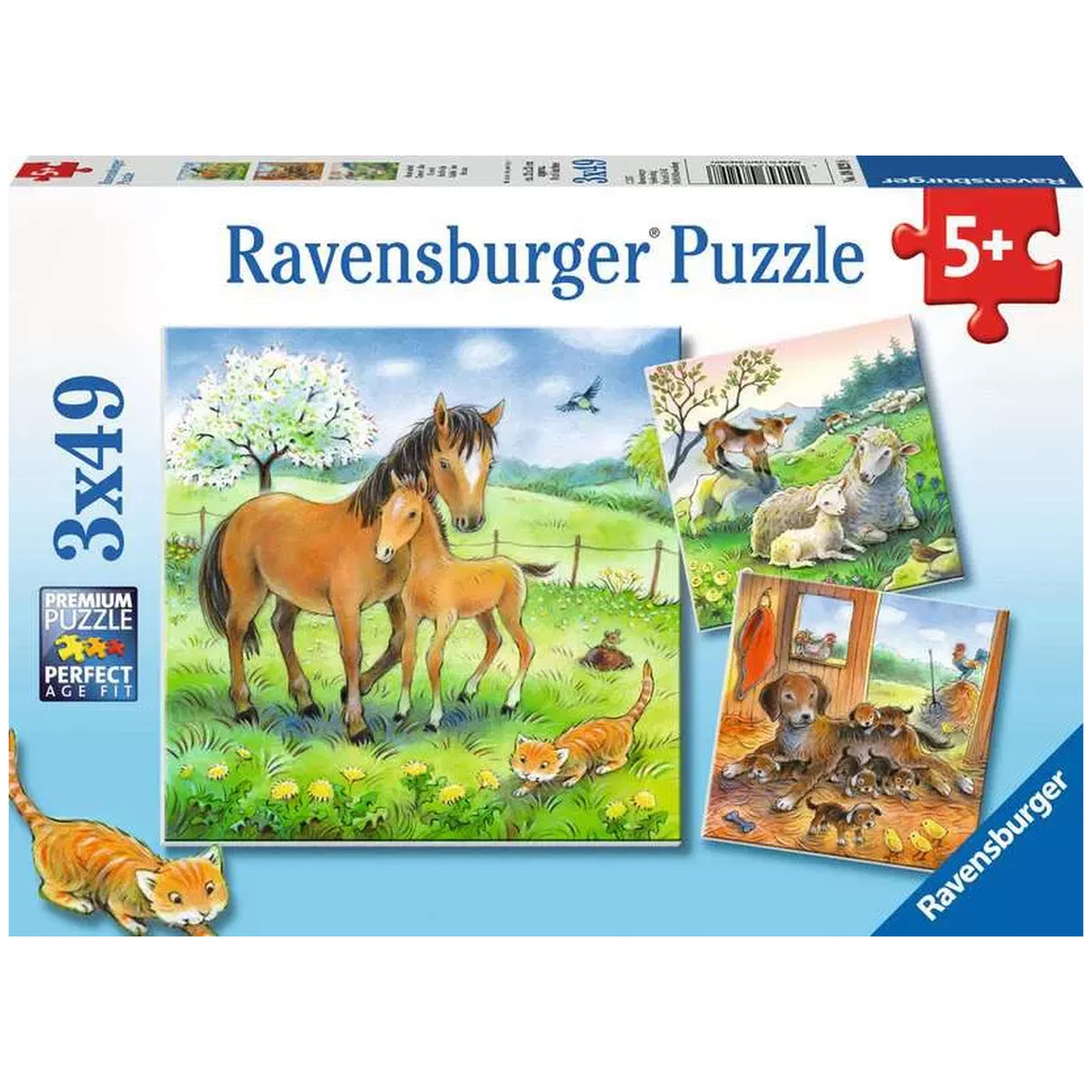 Ravensburger - Kuschelzeit - 3x49 Teile - Puzzles