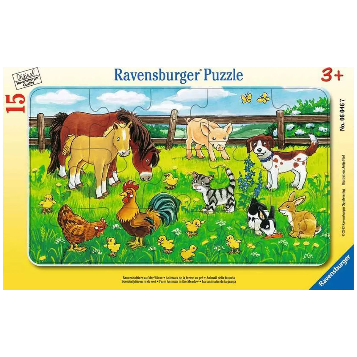 Ravensburger - Nutztiere auf der Wiese - 15 Teile - Puzzles
