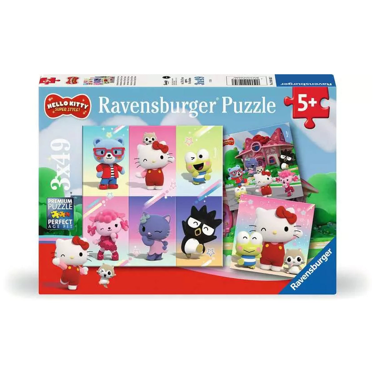 Ravensburger - Hallo Kitty - Adventure In Cherry Town - 3x49 Pieces - Puzzles
