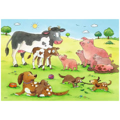 Ravensburger - Happy Animal Families - 2x12 Pieces - Puzzles