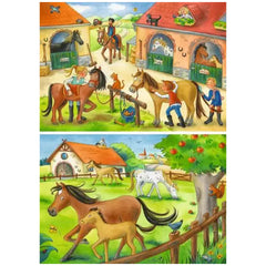 Ravensburger - Ferien auf dem Reiterhof - 2x12 Teile - Puzzles