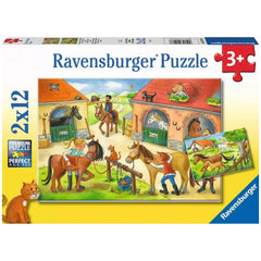 Ravensburger - Ferien auf dem Reiterhof - 2x12 Teile - Puzzles