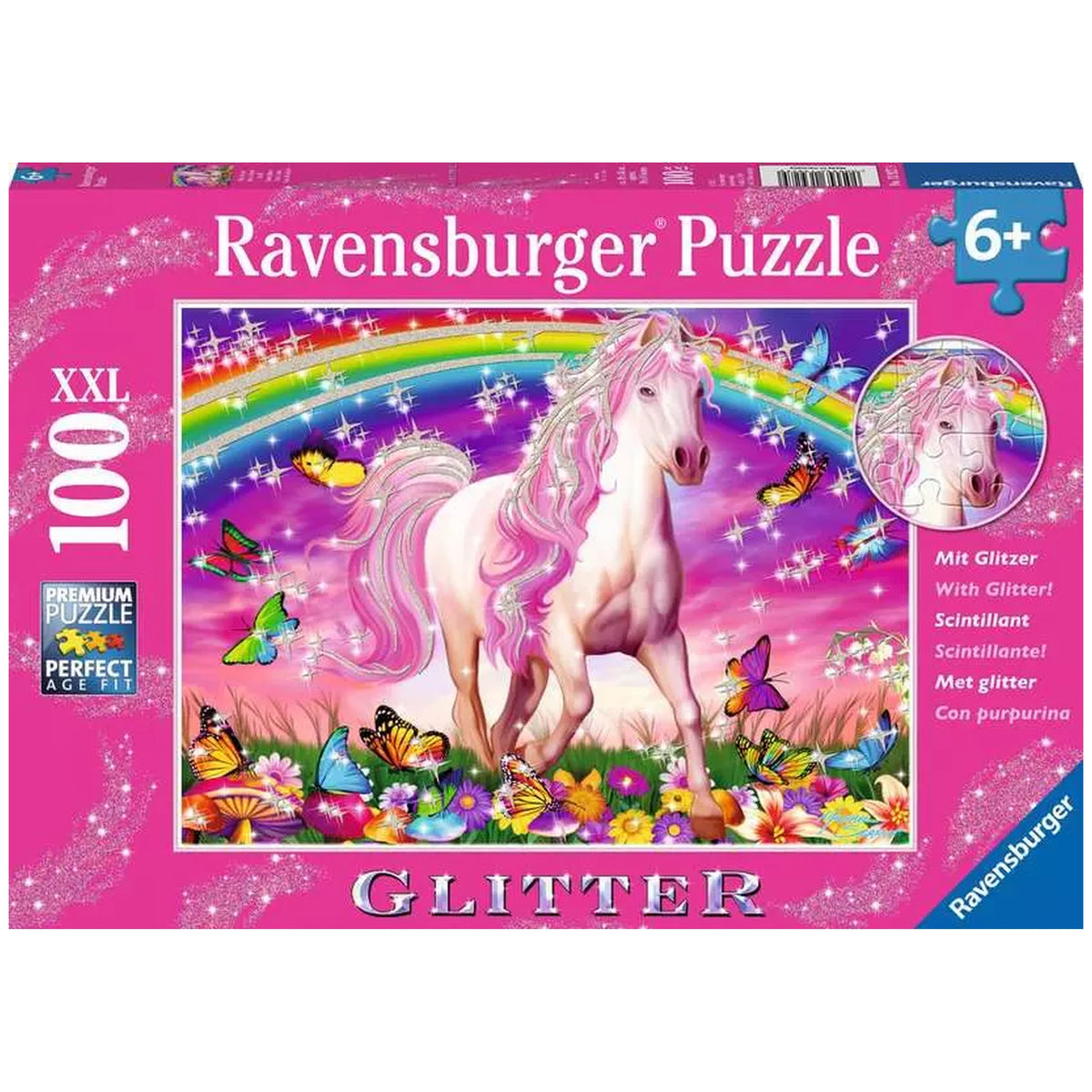 Ravensburger - Pferdetraum Glitter Edition - 100 Teile - Puzzles