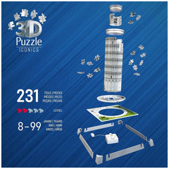 Ravensburger - Iconics 3D Puzzle Leaning Tower of Pisa LED Edition 231 Pcs - Puzzles