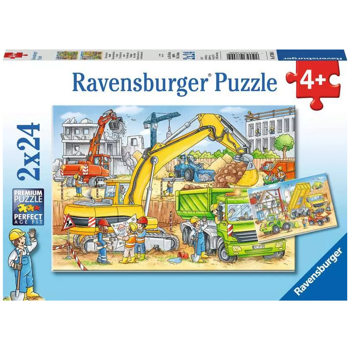 Ravensburger - Viel zu tun auf der Baustelle - 2x24 Teile - Puzzles