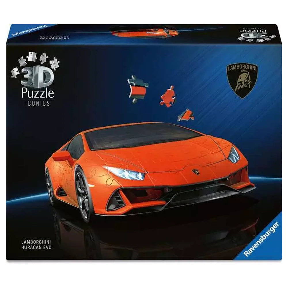 Ravensburger - Puzzles - Lamborghini Huracán EVO 3D Puzzle - Orange - 8+