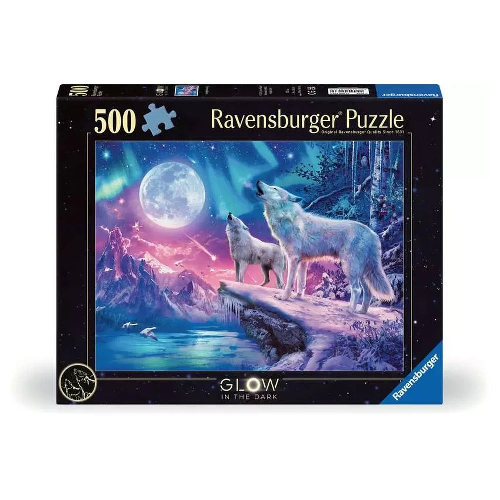 Ravensburger - Puzzles - Star Line Wolf in Northern Lights 500 Teile - 12 Jahre - Leuchtet im Dunkeln