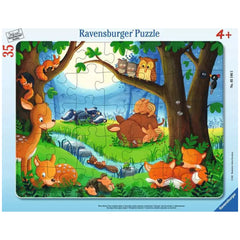 Ravensburger - Wenn kleine Tiere schlafen gehen - 35 Teile - Puzzles