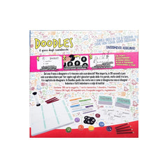 Red Glove - Doodles Party Board Game Ages 10+ - Hilarious 30-Second Simultaneous Drawing and Guessing Game for 3-7 Players with 158 Subject Cards and Sand Timer - RG2062 - Italian Edition