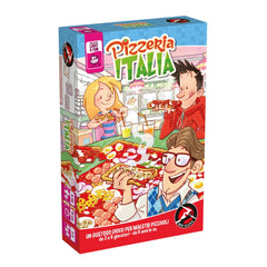Red Glove - Pizzeria Italia Card Game for Kids & Families Ages 6+ - Fast-Paced Pizza Making Card Game for 2-6 Players with 48 Slices and 7 Rubber Toppings - RG2038 - Italian Edition