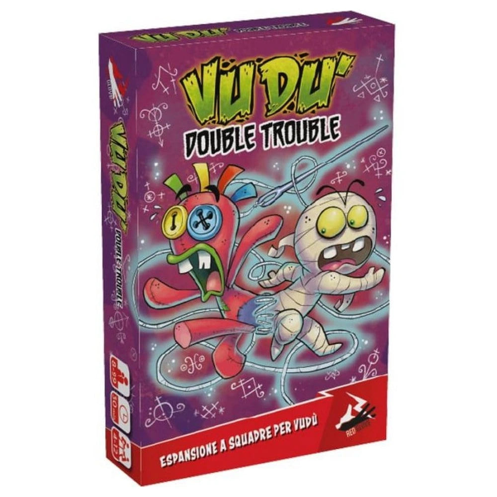 Red Glove - Vudù: Double Trouble Board Game Expansion Ages 8+ - Hilarious Cooperative Team Dueling Expansion for 2-16 Players with 32 New Curse Cards - RG2089 - Italian Edition