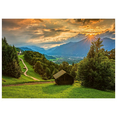 Schmidt Spiele - Sunset over the mountain village of Wamberg 1500 pieces - puzzles
