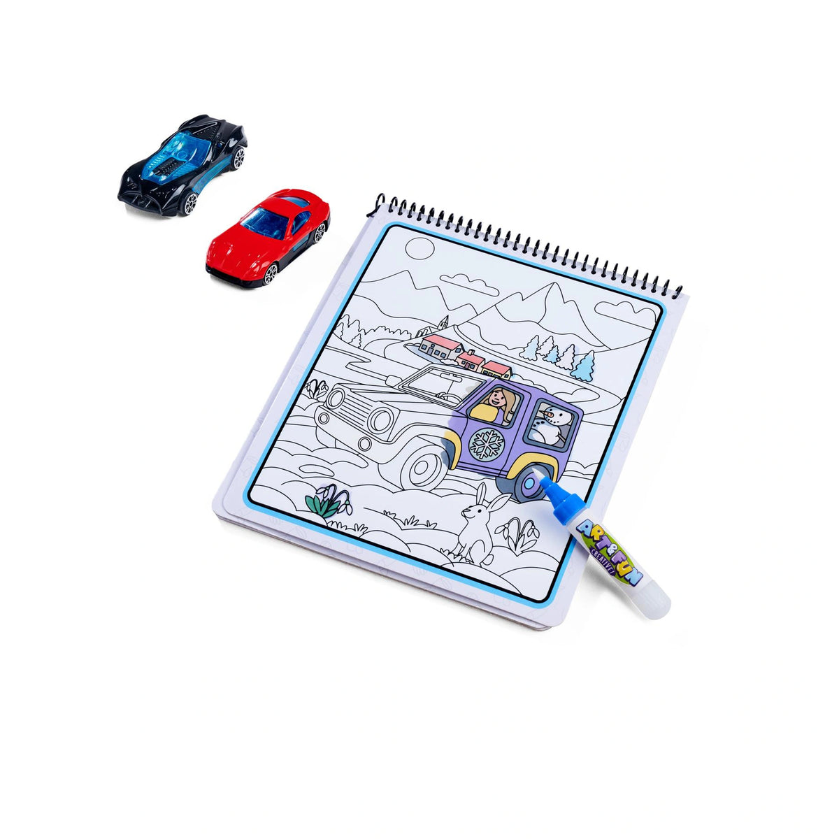 Simba - Art & Fun Wasserstiftbuch Cars - Basteln und Kunst