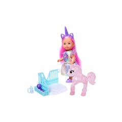 Simba - Puppen-Sets - Evi Love Einhorn-Spielset - 12 cm Puppe - 3 Jahre