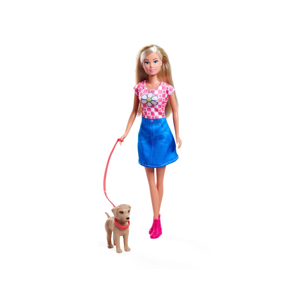Simba - Dolls Playsets - Steffi Love Dog Fun Doll with Puppy - 3 Years - Interactive Pet Play
