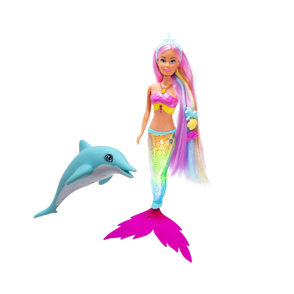 Simba - Puppen - Steffi Love Mermaizing Meerjungfrau Puppe - Leuchtender Schwanz - 3 Jahre