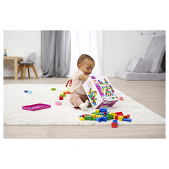 Simba - Steck- und Stapelspielzeug - Eichhorn Bunte Holzbausteine 50 Teile - 12 Monate+