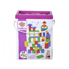 Simba - Steck- und Stapelspielzeug - Eichhorn Bunte Holzbausteine 50 Teile - 12 Monate+