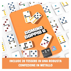 Spin Master - Double - Six Domino Sturdy Tin Travel Set - Brettspiele - 4 - 58146107