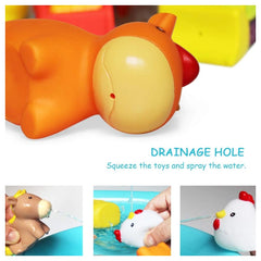 Teorema - Badespielzeug - GoGo Gommosi Bauernhof-Tier-Set - Gummi - 18M+ - Lernspielzeug