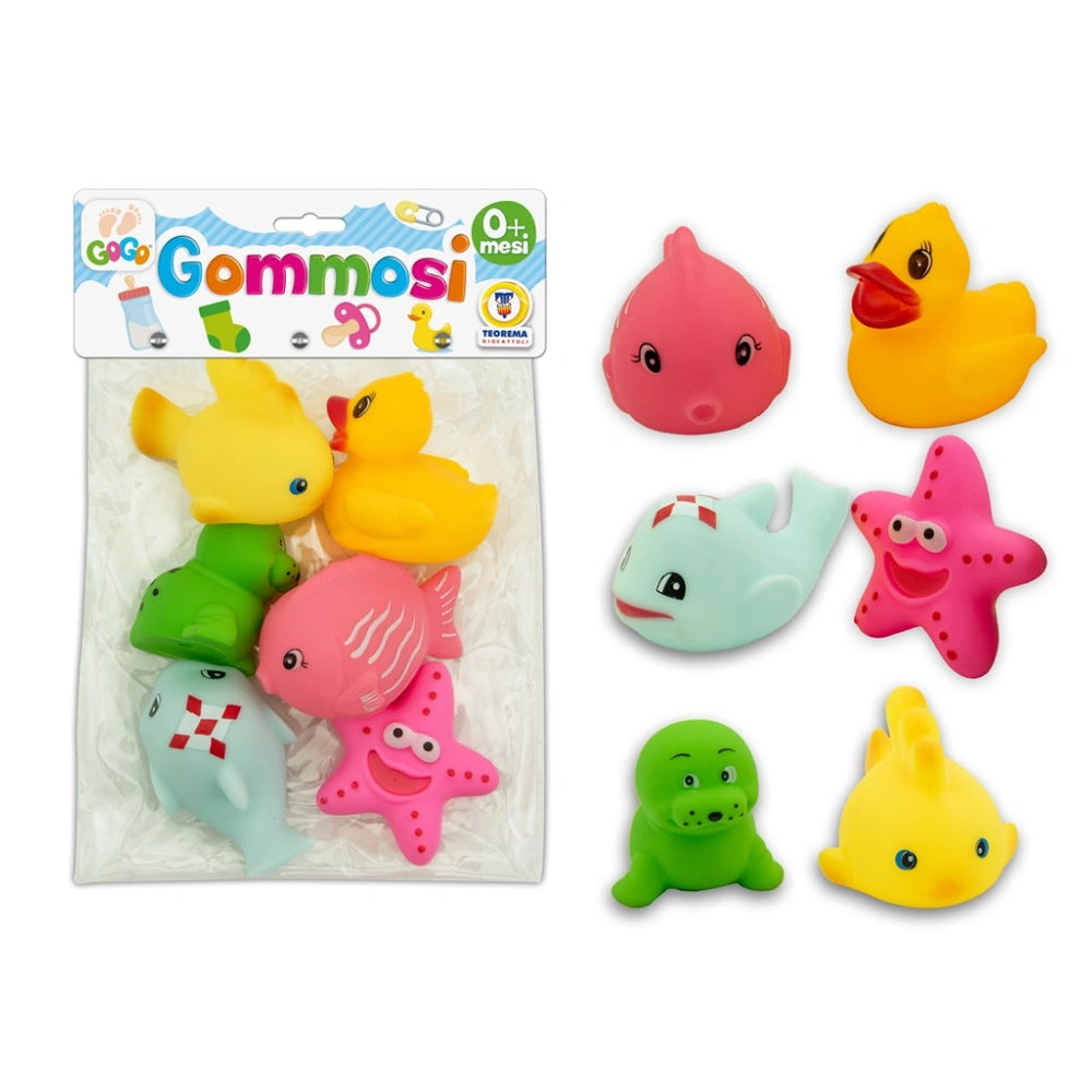 Teorema - Badespielzeug - GoGo Gommosi Meerestiere - Weicher Gummi - 18M+