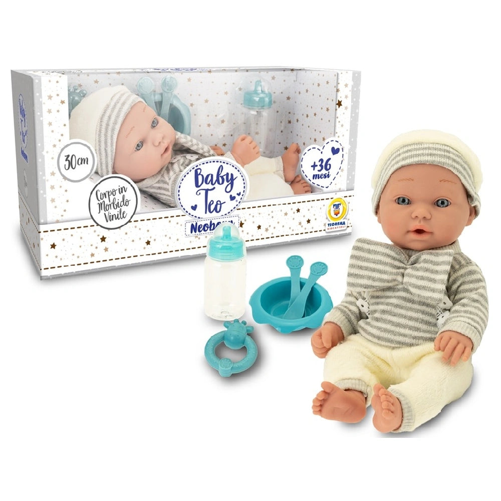 Teorema - Dolls - Baby Teo NeoBorn Doll - Soft Vinyl - 3 Years - Educational Play