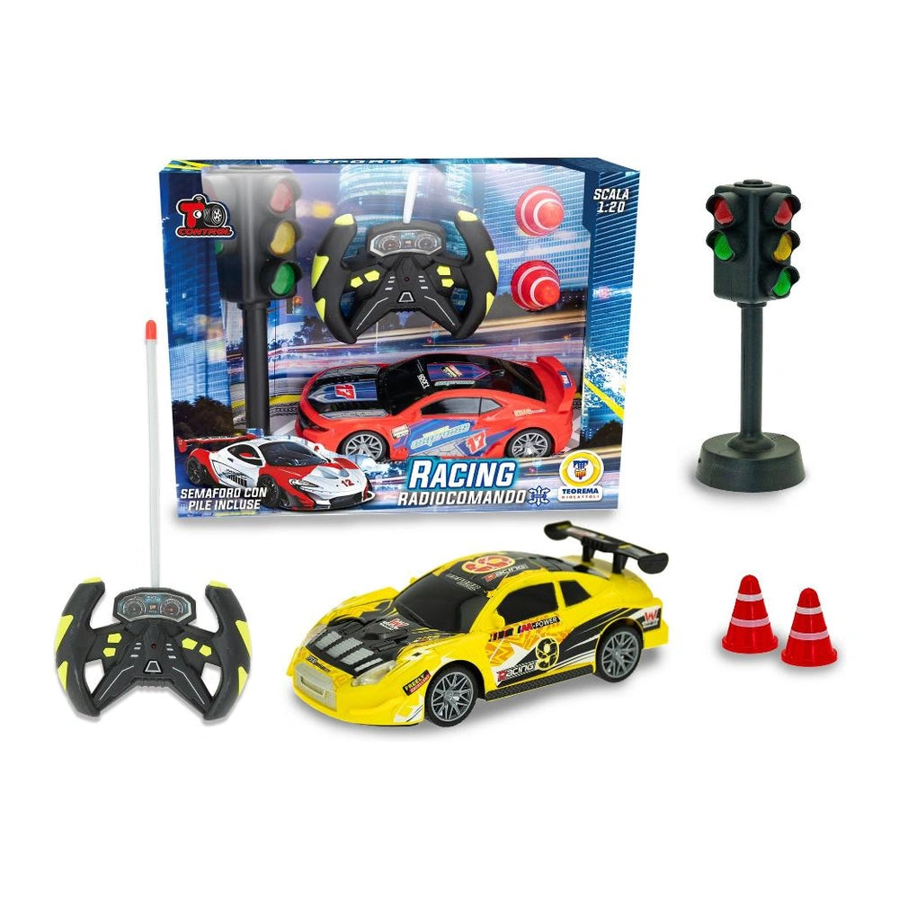 Teorema - Play Vehicles - RC Racing Car Set - Interactive Lights - 6 Yrs