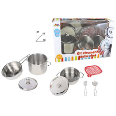 Toys Garden - Gli Strumenti dello Chef Stainless Steel Cooking Set - Pretend Professions & Role Playing