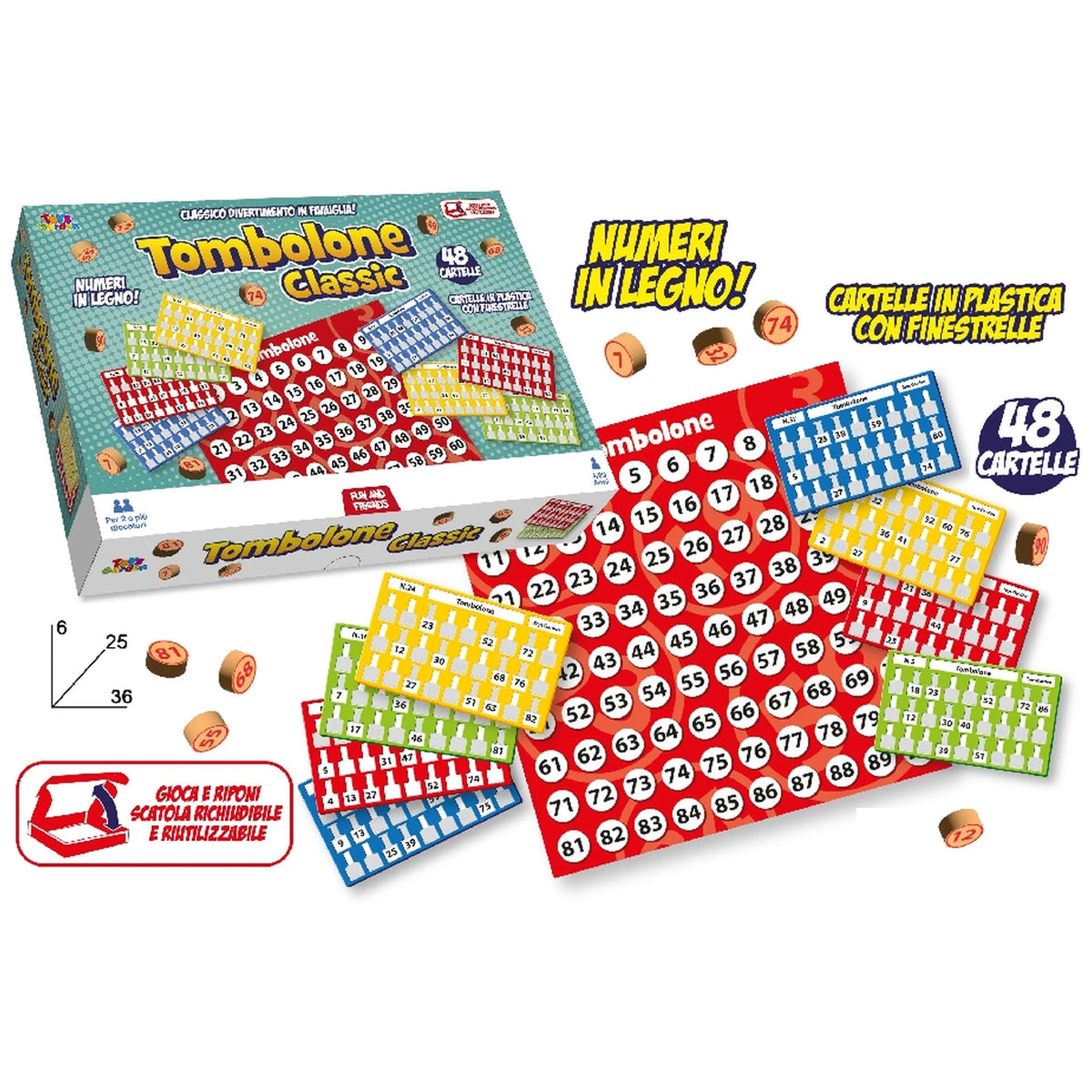 Toys Garden - Tombolone Classic Mega Family Bingo Game - Board Games