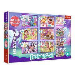 Trefl - 10 Puzzles in 1 - Puzzles - +4 - Enchantimals Adventures - TRF90354
