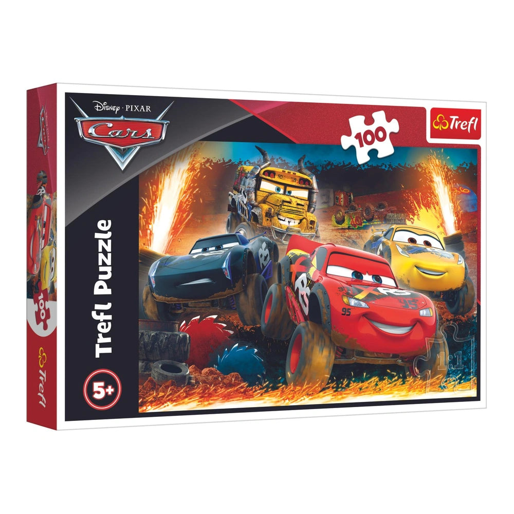 Trefl - 100 Piece Puzzle - Cars 3 Extreme Race - Puzzles Age +5 - TRF16358