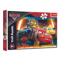 Trefl - 100 Piece Puzzle - Cars 3 Extreme Race - Puzzles Age +5 - TRF16358