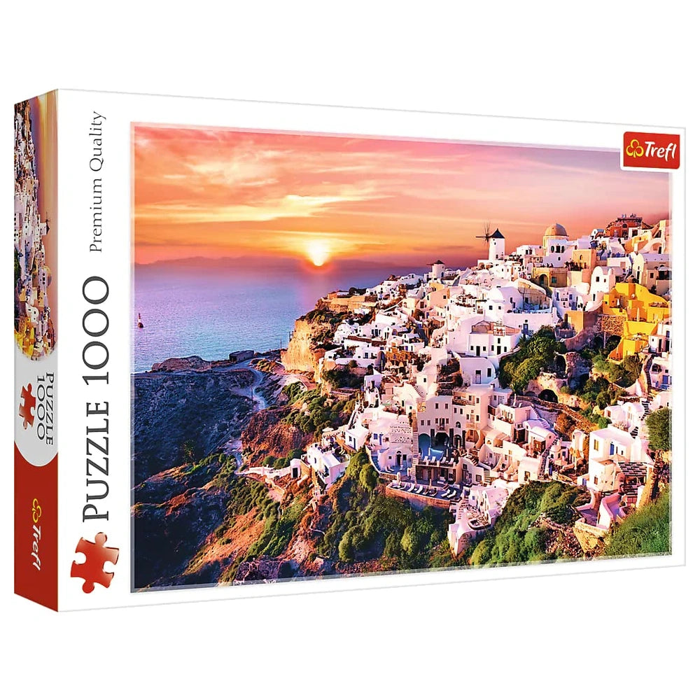 Trefl - 1000 Piece Puzzle - Sunset Over Santorini - Puzzles Age +14 - TRF10435