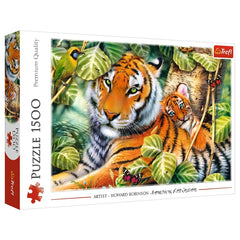 Trefl - 1500 piece puzzle - Two tigers - Puzzles Age +14 - TRF26159