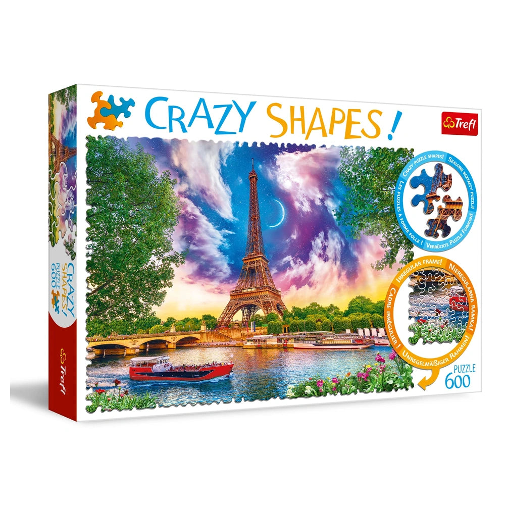 Trefl - 600 Piece Puzzle - Crazy Shapes Sky Over Paris - Puzzles Age +10 - TRF11115