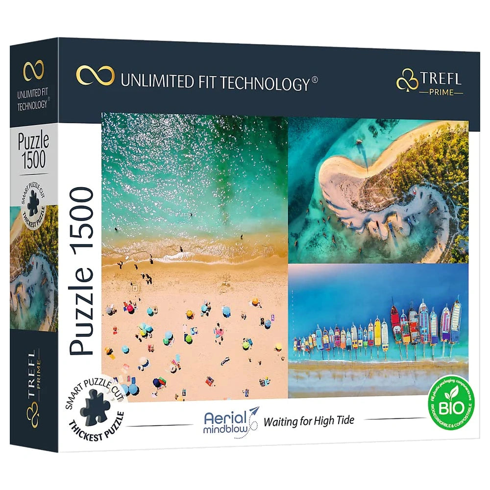 Trefl - UFT 1500 Piece Puzzle - Aerial Mindblow Waiting for High Tide - Puzzles Age +14 - TRF26192